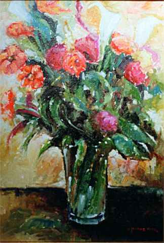 Flores Oil Canvas Floral Painting