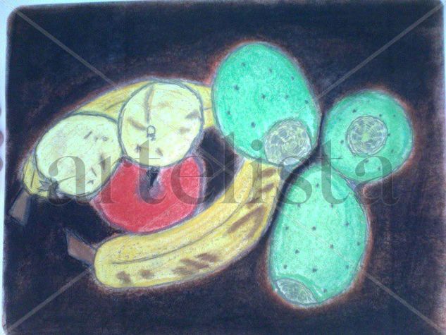 Las frutas Pastel Paper Still Life Paintings