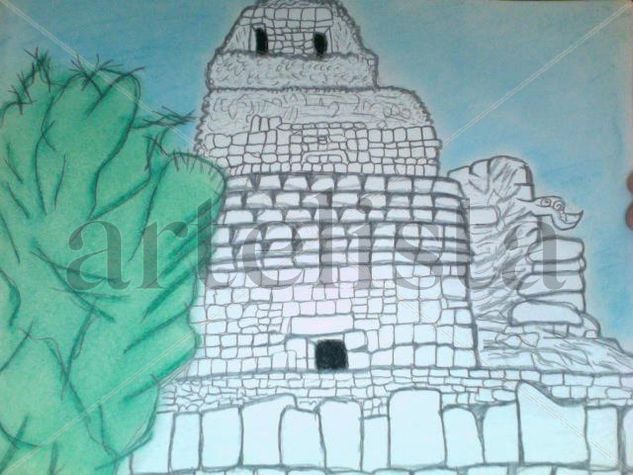 Observatorio Pastel Papel Paisaje