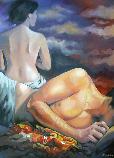 Densidad del silencio Oil Canvas Figure Painting