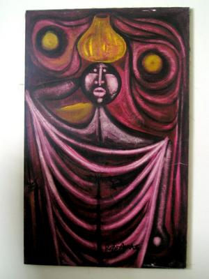 Mielera en el crepusculo Mixed media Canvas Figure Painting