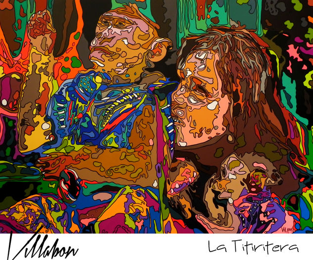 LA TITIRITERA - CARLOS VILLABON Acrylic Canvas Animals