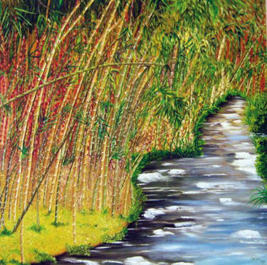 GUADUAS A LA ORILLA Oil Canvas Landscaping