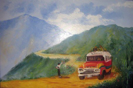 VIAJANDO A MI PUEBLO Oil Canvas Landscaping