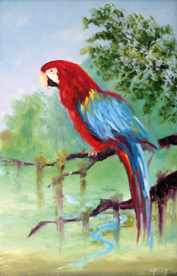 GUACAMAYA Oil Canvas Animals