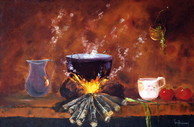 FOGÓN DE LEÑA Oil Canvas Still Life Paintings