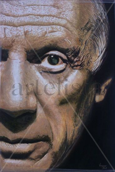 "MIRADA" Óleo Tabla Retrato