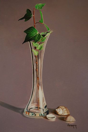 hiedra y cristal Oil Panel Still Life Paintings