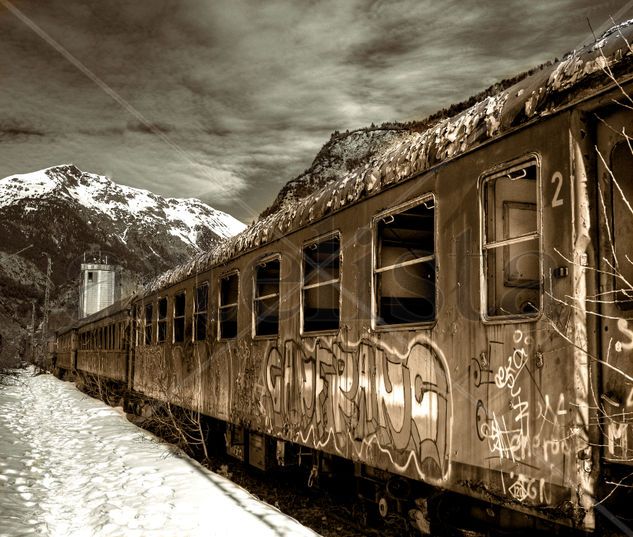 Canfranc Travel Black and White (Digital)