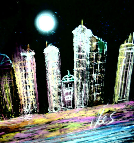 COMPOSICION VLAS.CIUDAD DE NOCHE 3/5 Acrylic Others Landscaping