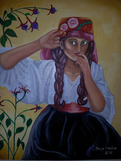 La Gitanita Oil Canvas Figure Painting