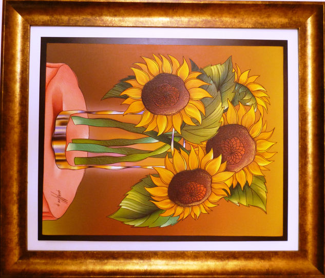 GIRASOLES Oil Canvas Still Life Paintings