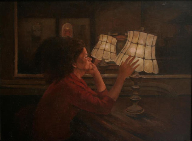 The Light at Sparrow Oil Panel Portrait