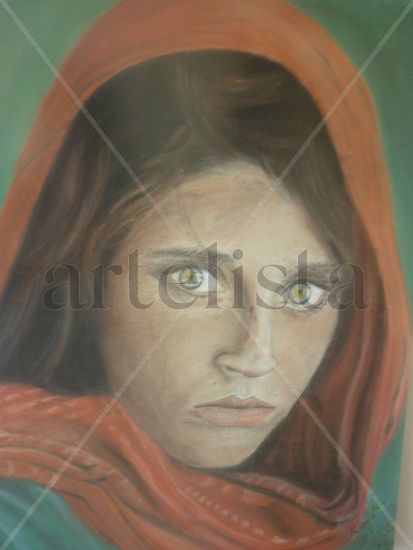 Afgana Pastel Papel Retrato