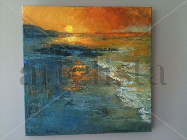 atardecer Oil Canvas Marine Painting