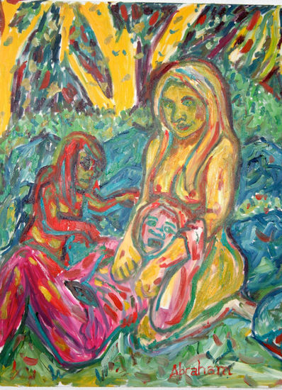 Pareja bañista Oil Canvas Nude Paintings