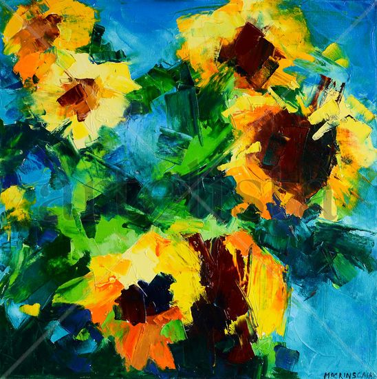 sunflowers II Oil Canvas Floral Painting