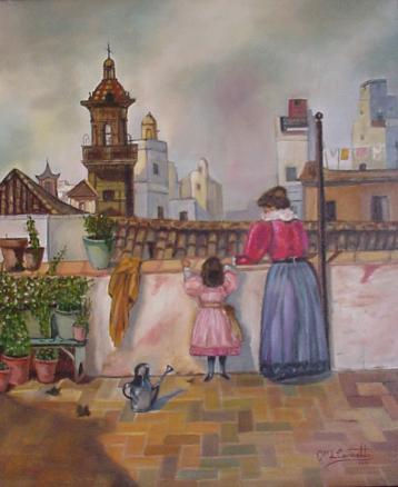 La Terraza Oil Canvas Others