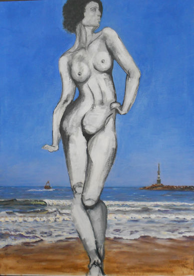 VENUS EN LA CIUDAD - 11 Acrylic Canvas Nude Paintings