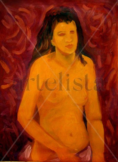 Después del Baño Oil Canvas Nude Paintings