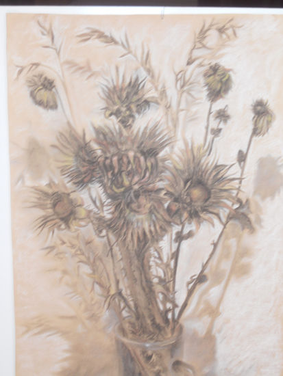 cardos 2 Pastel Paper Floral Painting