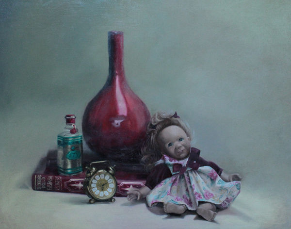 En rojo Oil Canvas Still Life Paintings