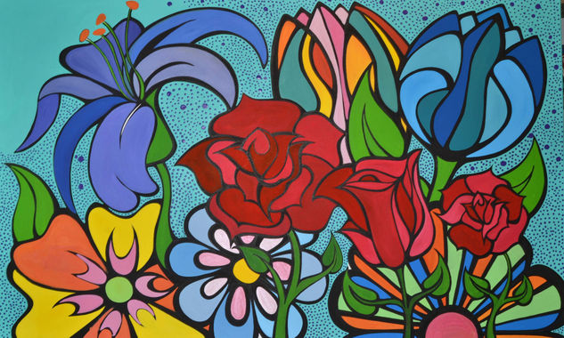 Primavera Acrylic Canvas Floral Painting