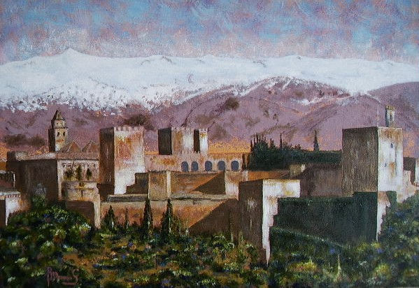 La Alhambra (g) Acrylic Canvas Landscaping