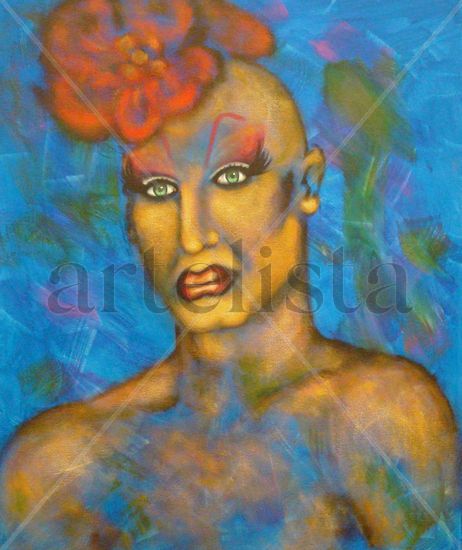 Reina madre de mis pesadillas V Acrylic Canvas Figure Painting