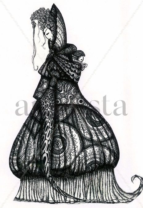 Mujer de perfil con...