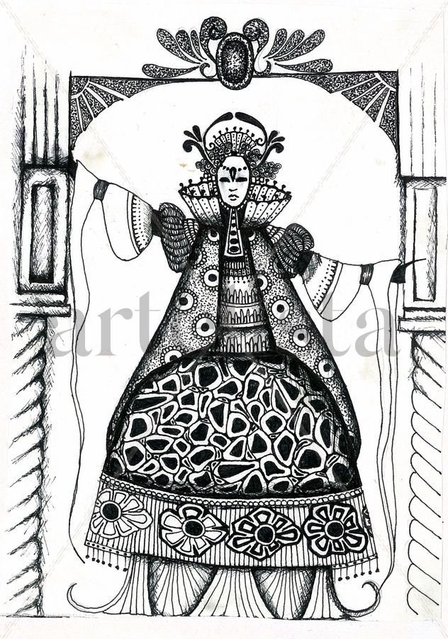 MUJER EN ARCO BARROCO