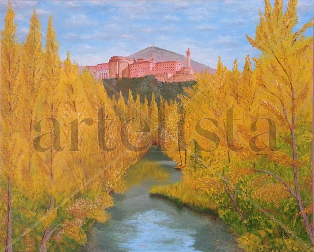 Otoño en el Júcar Oil Canvas Landscaping