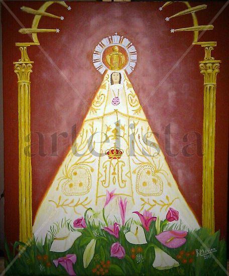 Virgen de la Cabeza Oil Canvas Figure Painting