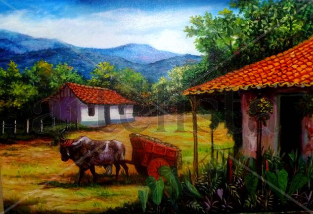 camino Oil Canvas Landscaping