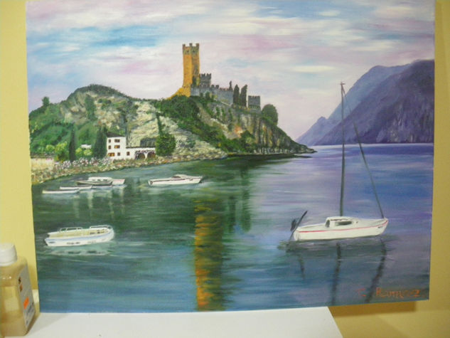 Lago de Garda Óleo Lienzo Paisaje