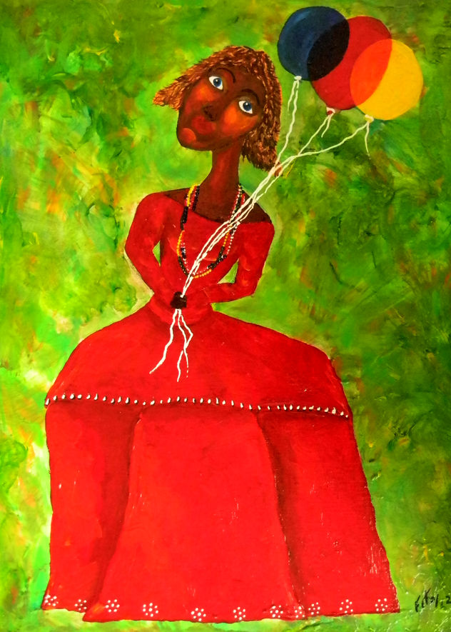 infanta con  globos