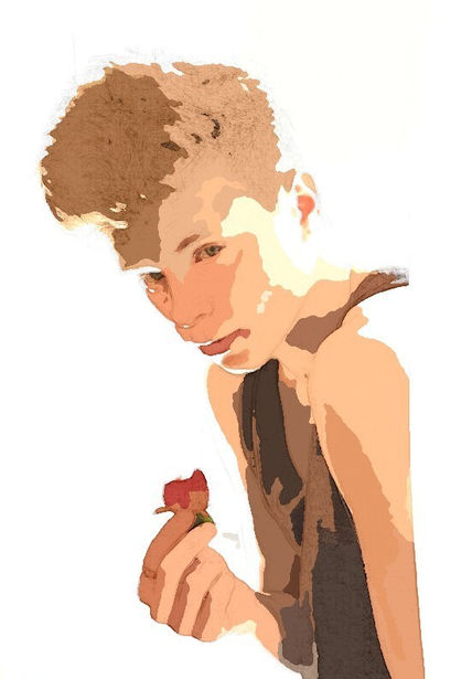 Chico con fresa