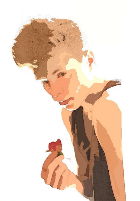 Chico con fresa