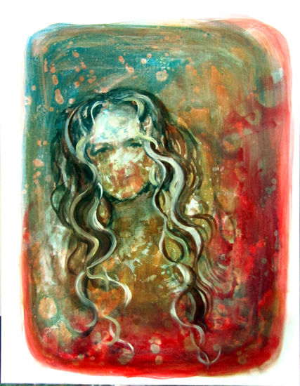 AUTORRETRATO Mixed media Panel Figure Painting