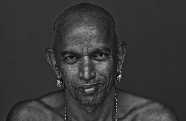 Portrait of a Theyyam - Pujari Viajes Blanco y Negro (Digital)