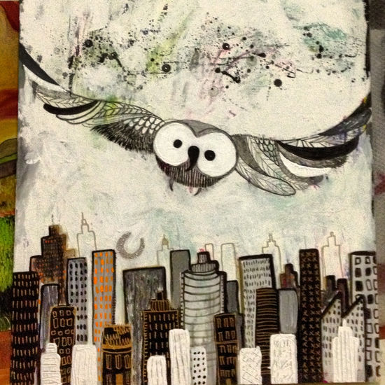 CIUDADES Mixed media Canvas Animals