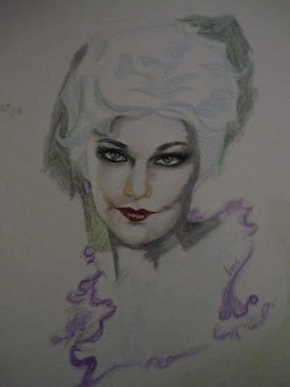 Kim Novak Acuarela Papel Retrato