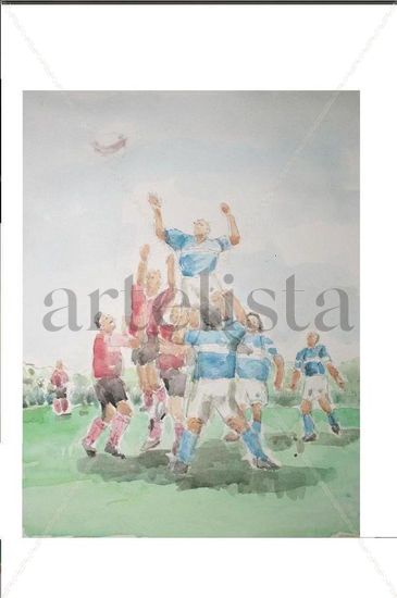 lineout Watercolour Paper Sports