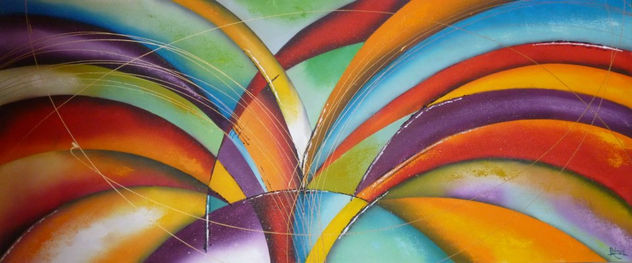 Cuadro Abstracto Obra Rolmay Original