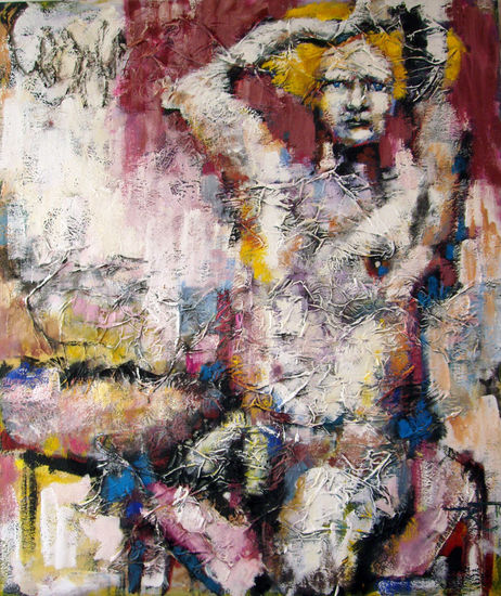 Bribón Mixed media Canvas Figure Painting