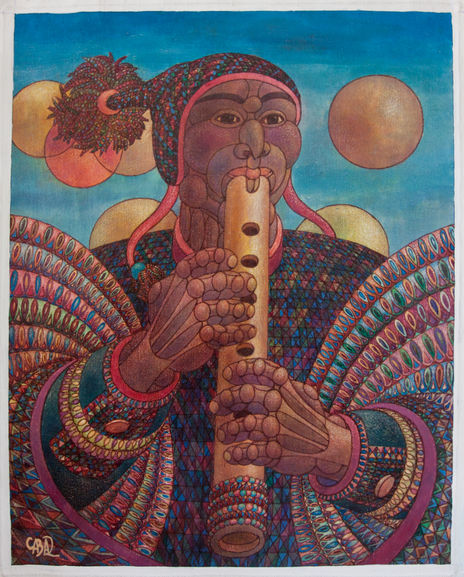 Indigena tocando la...