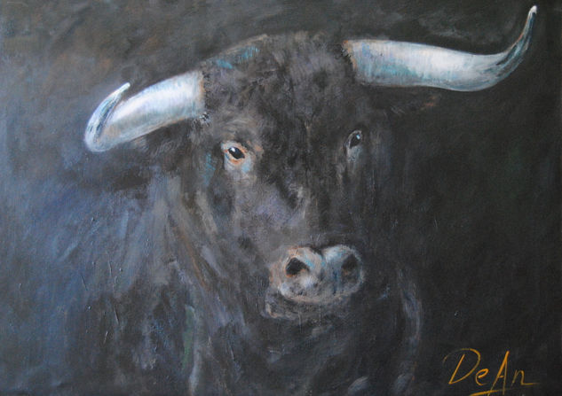 Cabeza de Toro Acrylic Canvas Animals