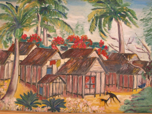 Maisons sur Pilotis Oil Canvas Landscaping