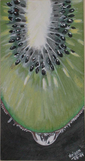 Kiwi Acrylic Canvas Still Life Paintings