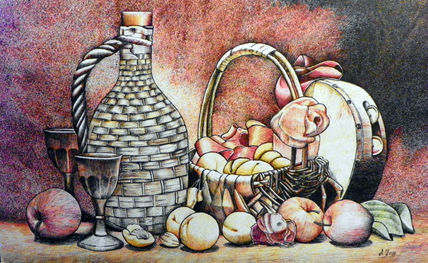 Bodegón con pandero